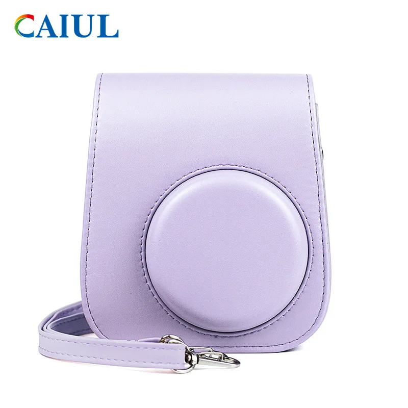 For Instax Mini 11 Camera Case PU Leather Soft Silicone Cover Bag for Fujifilm Polaroid Film Camera Bag with Shoulder Strap For