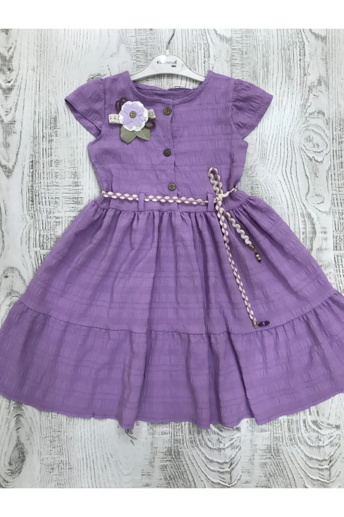 

Children's Floral Purple Dress Clothing
