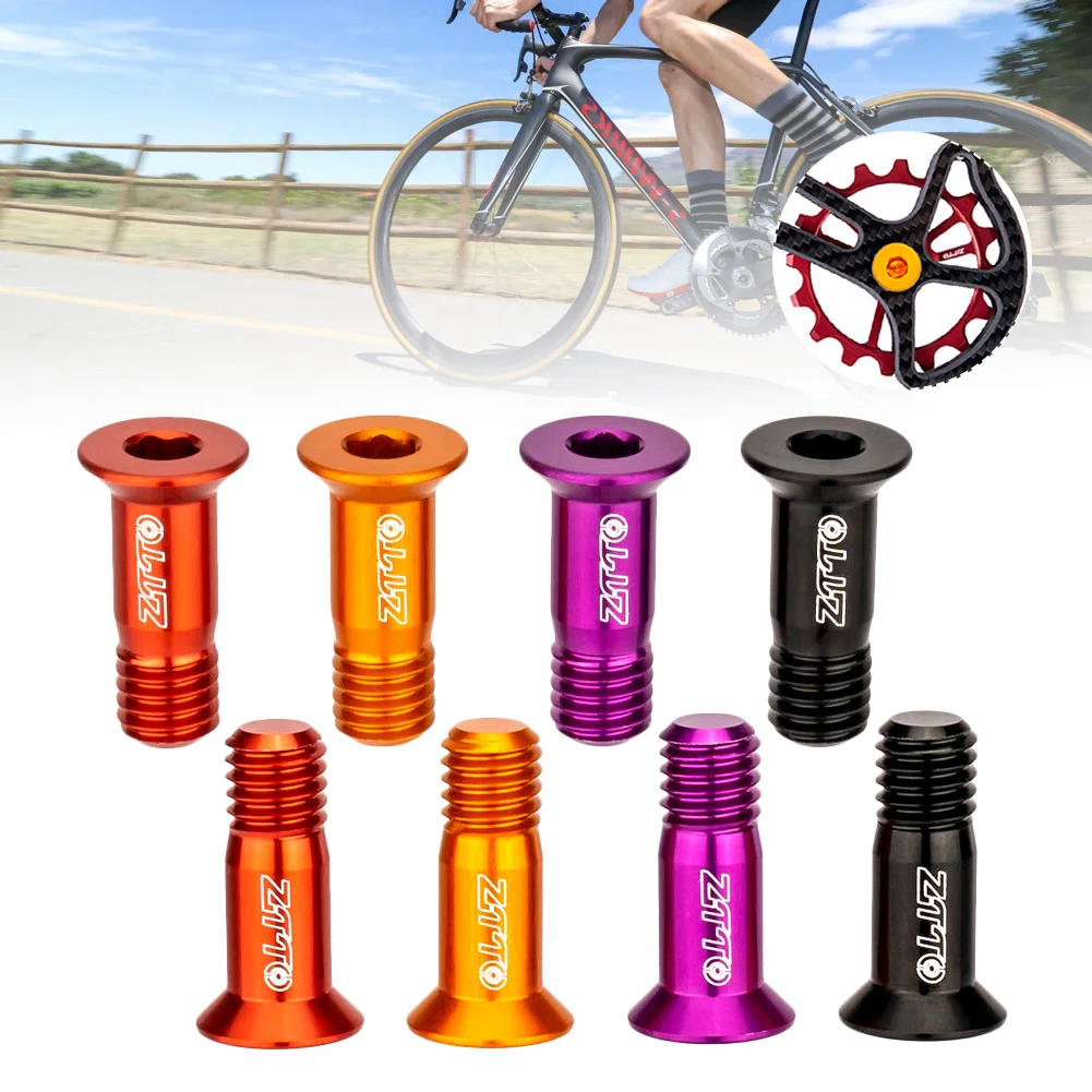

2pcs Bike M5*14.2mm Aluminum Alloy Guide Wheel Screw Rear Derailleur Jockey Wheel Screws Pulley Fixed Bolts MTB Road Parts