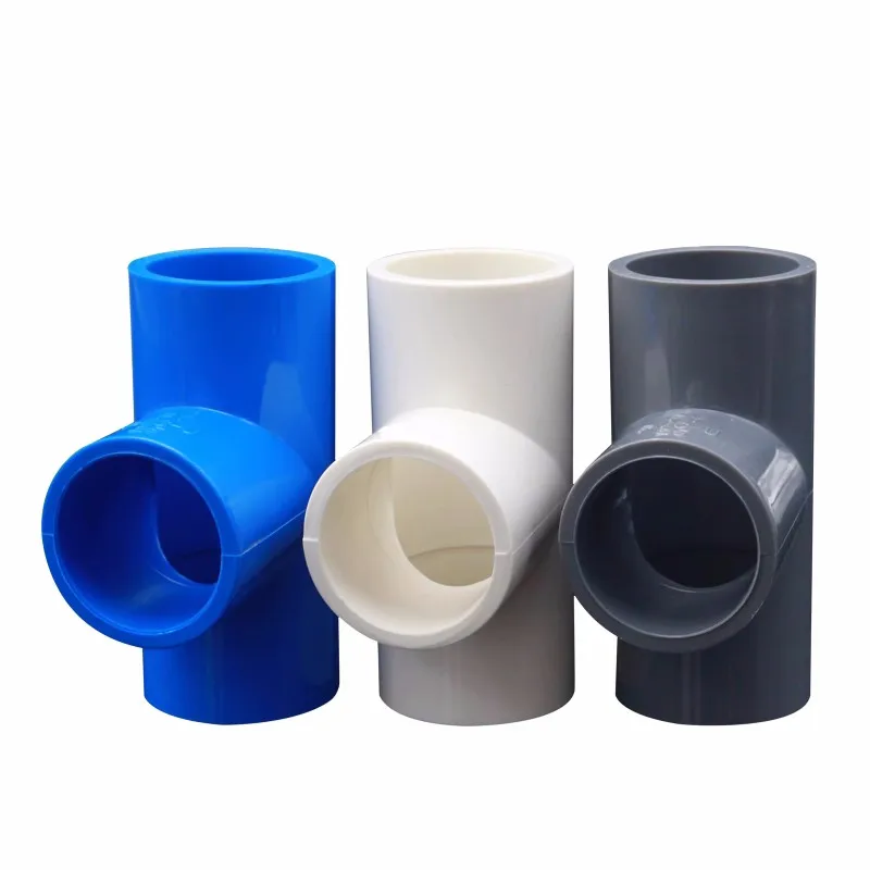 

20/25/32/40/50mm PVC Pipe Tee Connector Garden Irrigation 3 Way Joints T-type Hard Tube Adapter Aquarium Water Pipe Supplies
