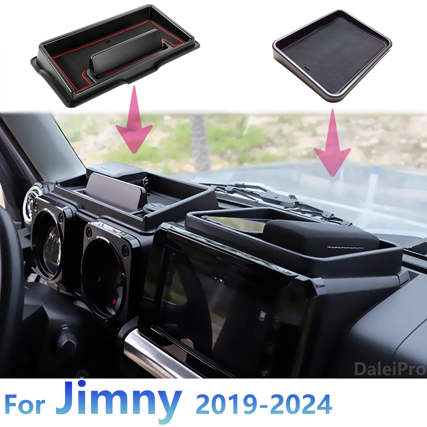 

Для Suzuki Jimny JB74 JB64 2019-2023 2024 2025 ящик для хранения центральной консоли органайзер на приборной панели лоток Jimny аксессуары для интерьера