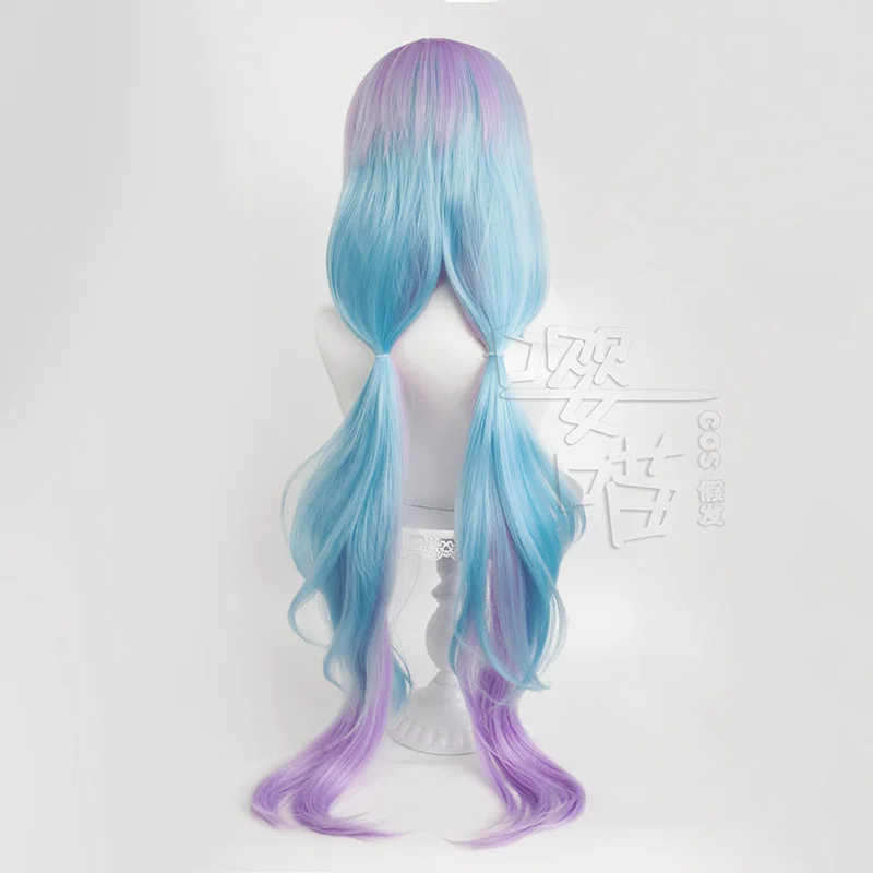 Фото Hamel Косплей Парик Игра Path To Nowhere 100 СМ Синий Фиолетовый Смешанный Жаропрочный Синтетический Парик Hamel Парики Для Ролевых Игр Хэллоуин Вечеринка №3