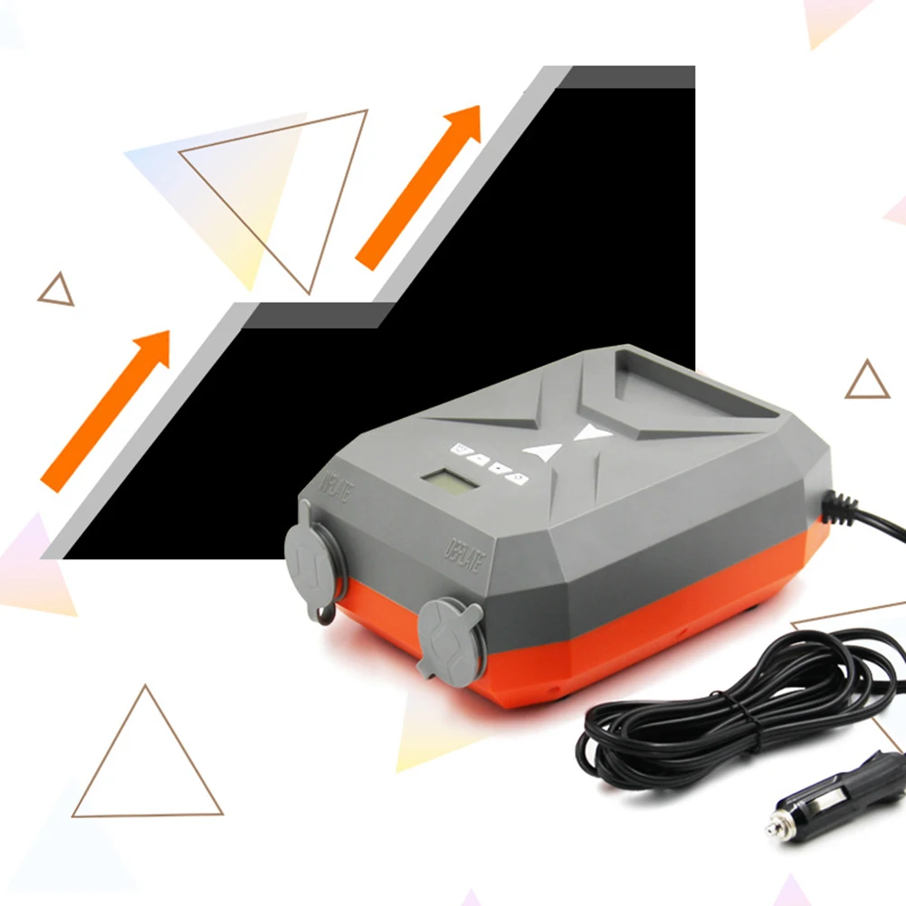 

Rubber Boat Air Pump Electric For Airbed Paddle Board Inflatable Inflator LCD Display Portable 0.5-20PSI Durable