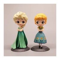 q version frozen princess elsa anna kawaii cute doll gifts toy model anime figures collect ornaments