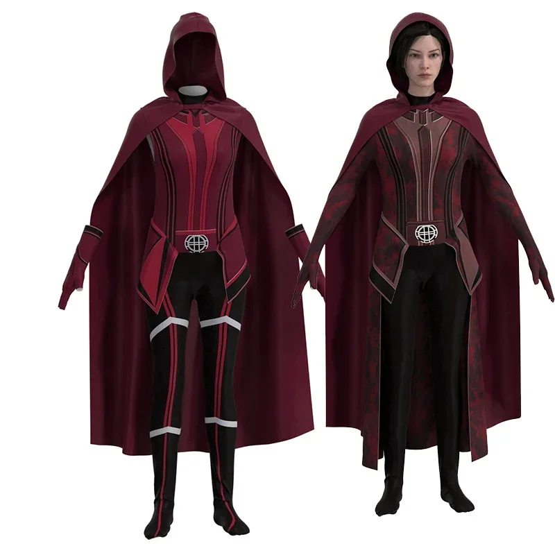 црim для женщин и девочек Алая Ведьма Ванда карнавальный костюм плащ на Хэллоуин