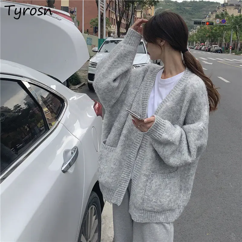 

Кардиган женский вязаный весенне-осенний шикарная модная уличная одежда для отдыха Универсальный нежный корейский стиль новая стильная эл...