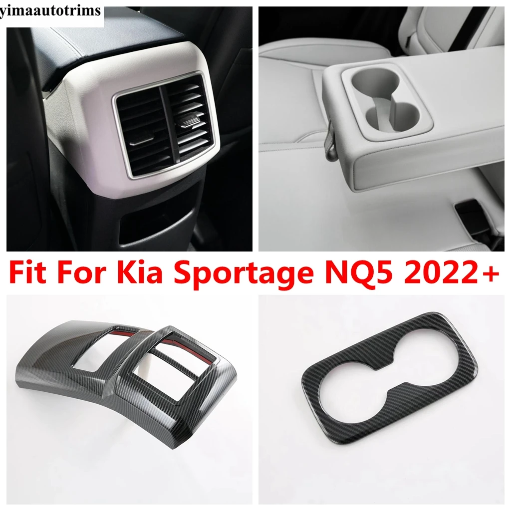 

Car Rear Armrest Box Air Conditioning Vent Outlet / Water Cup Holder Panel Cover Trim For Kia Sportage NQ5 2022 2023 Accessories