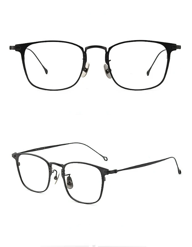 Оправа из чистого титана с аналогичными модными ретро-очками Yu Wenle 8028