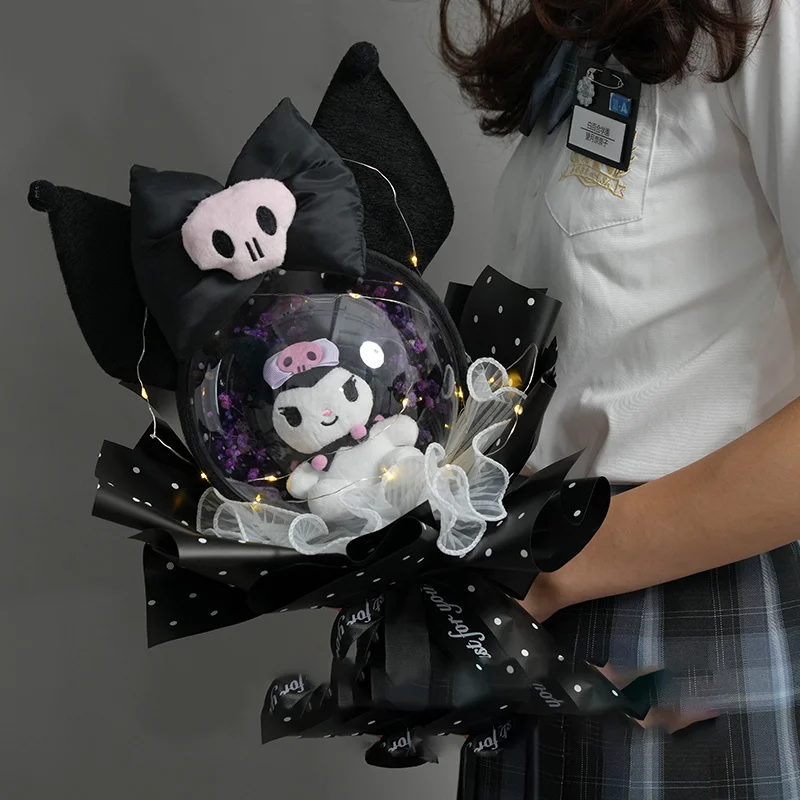 

Sanrio Kawaii плюшевый букет Kuromi Рождественское украшение аниме Плюшевый цветок Hello Kitty мой детские игрушки Рождественский подарок