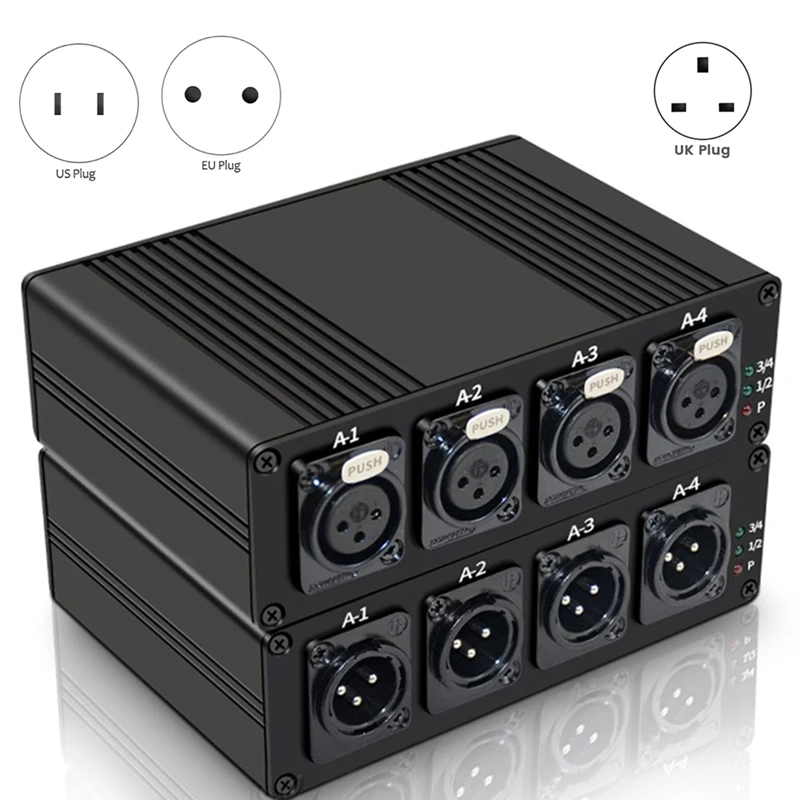 

4-канальный волоконно-оптический аудио-удлинитель XLR через волоконно-оптический Волоконно-оптический до 20 км сбалансированный удлинитель XLR аудио простой в использовании штепсельная вилка стандарта США