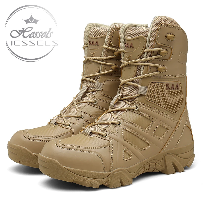 2023 Newest Combat Army Boots Winter Outdoor Tactical Boots Hiking Desert Ankle Hunting Shoes Military Men Boots Botines Zapatos