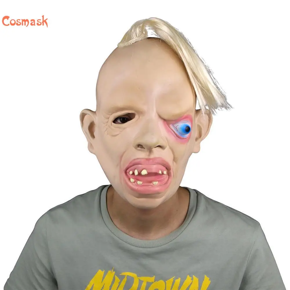 

New Adult Horror Eyed Squint Strange Headgear Shaped Cos Zombie Ghost Mask Scary Haunted House Halloween Party Props