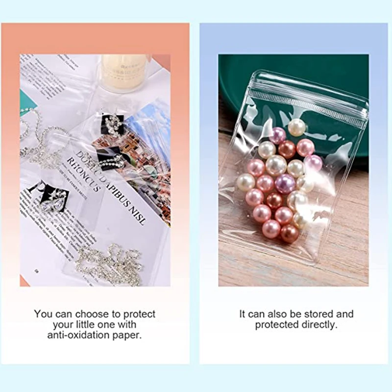 120 шт. прозрачные пластиковые сумки для ювелирных изделий наборы полосок против