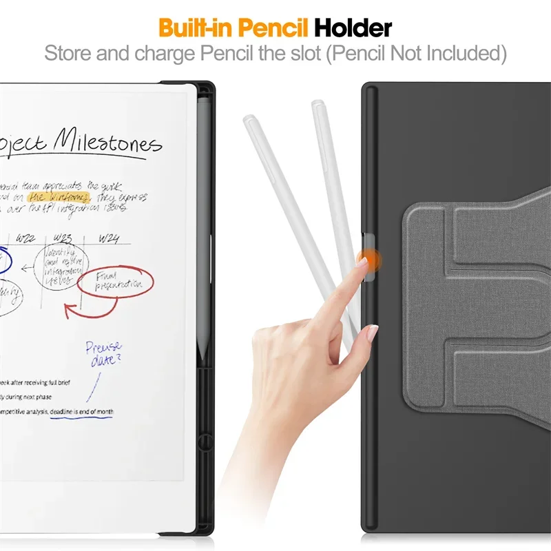 Чехол Funda For Remarkable Paper Pro 11 8 дюйма вращающаяся на 360° жесткая подставка смарт-чехол