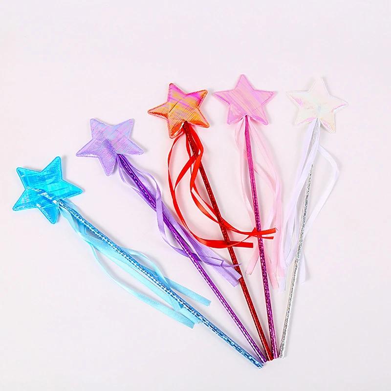 

Lovely Fantasy Five-pointed Star Magic Wand Children Fairy Wand Girl Birthday Gift Party Halloween Princess Role-playing Props