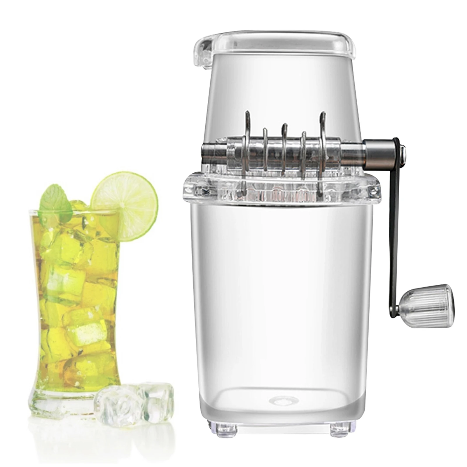 

Ручная портативная дробилка для льда, ручная машина для бритья льда, нескользящая машина для льда с лезвиями из нержавеющей стали, простой в...