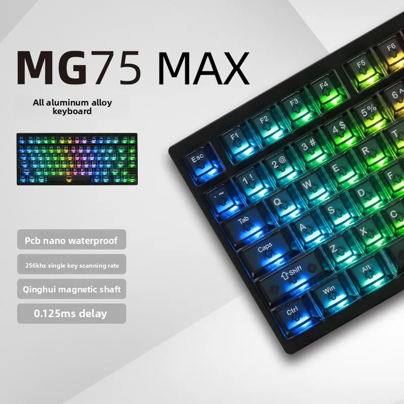 Механическая клавиатура IROK MG75 PRO с магнитными переключателями MG75 MAX, игровая клавиатура 8K, быстрое откликаемое время 0.001RT, конструкция Gasket, низкая задержка (art.: 3920da5febc32) - 3920da5febc32