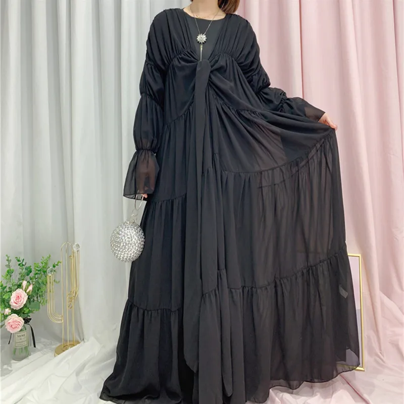 

Мусульманское платье-абайя, Женский хиджаб, раньше, мусульманский, марокканский, Черный Кафтан, вечернее платье, платья