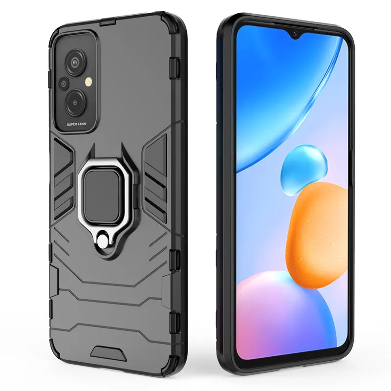 For Redmi 11 Prime 4G Case Armor Finger Ring Bracket Cases Bumper Kickstand Cover Redmi 11 Prime Case For Xiaomi Redmi 11 Prime