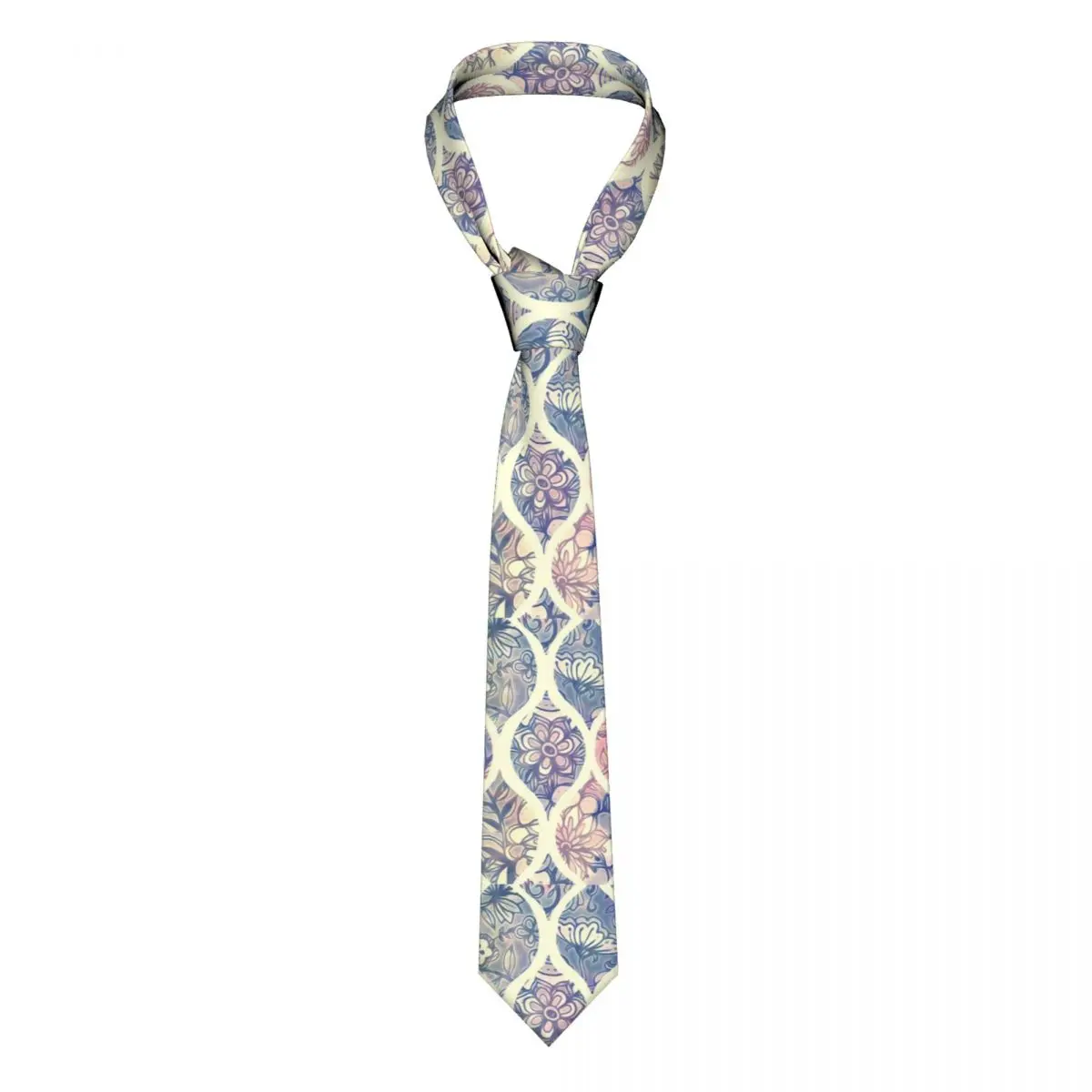 

Floral Ogee In Vintage Tones Neckties Men Moroccan Style Neck Ties for Men Suits Accessories Gravatas Wedding Party