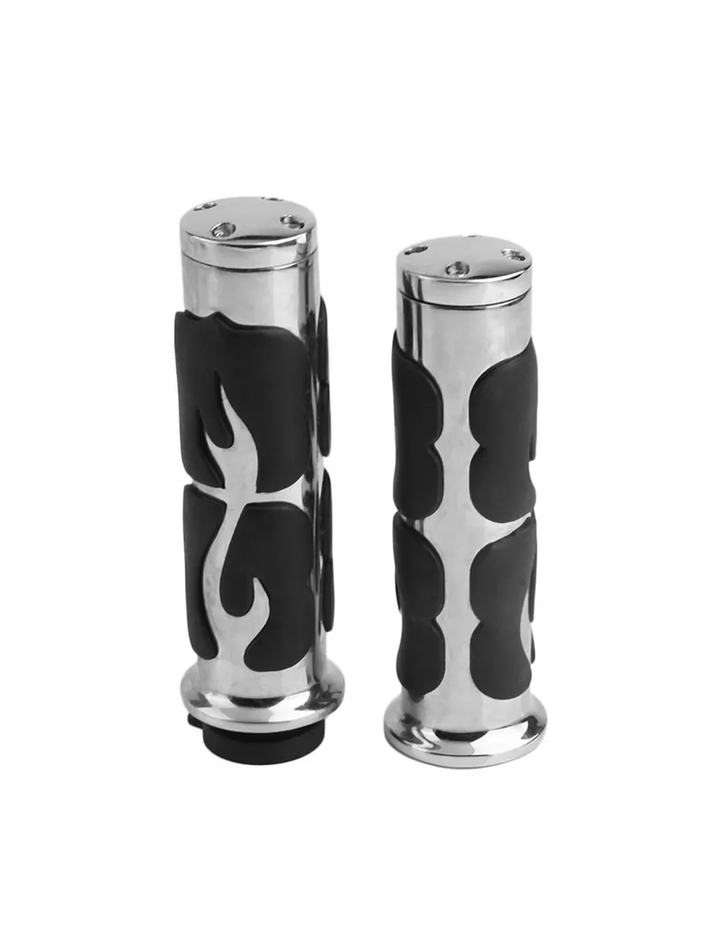 

& Rubber Flame Hand Grip Motorcycle Dirt Pit Bike Handlebar Grip
