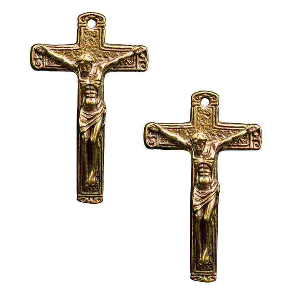 

Cross Charm Pendant Crucifix Key Diy Jesus Decoration Ring Holder Rings Keychains Keychain Hanging Backpack Purse Vintage