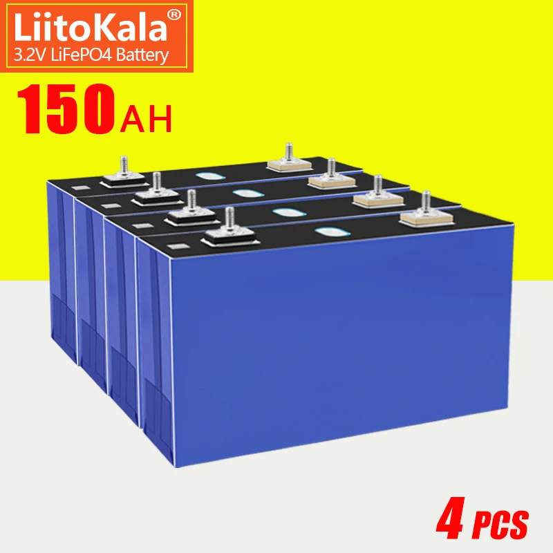 

4 шт. LiitoKala 3,2 В Ач Lifepo4 батарея 2C супер класса A DIY 12 в 24 в 48 в перезаряжаемый аккумулятор для RV солнечной системы хранения