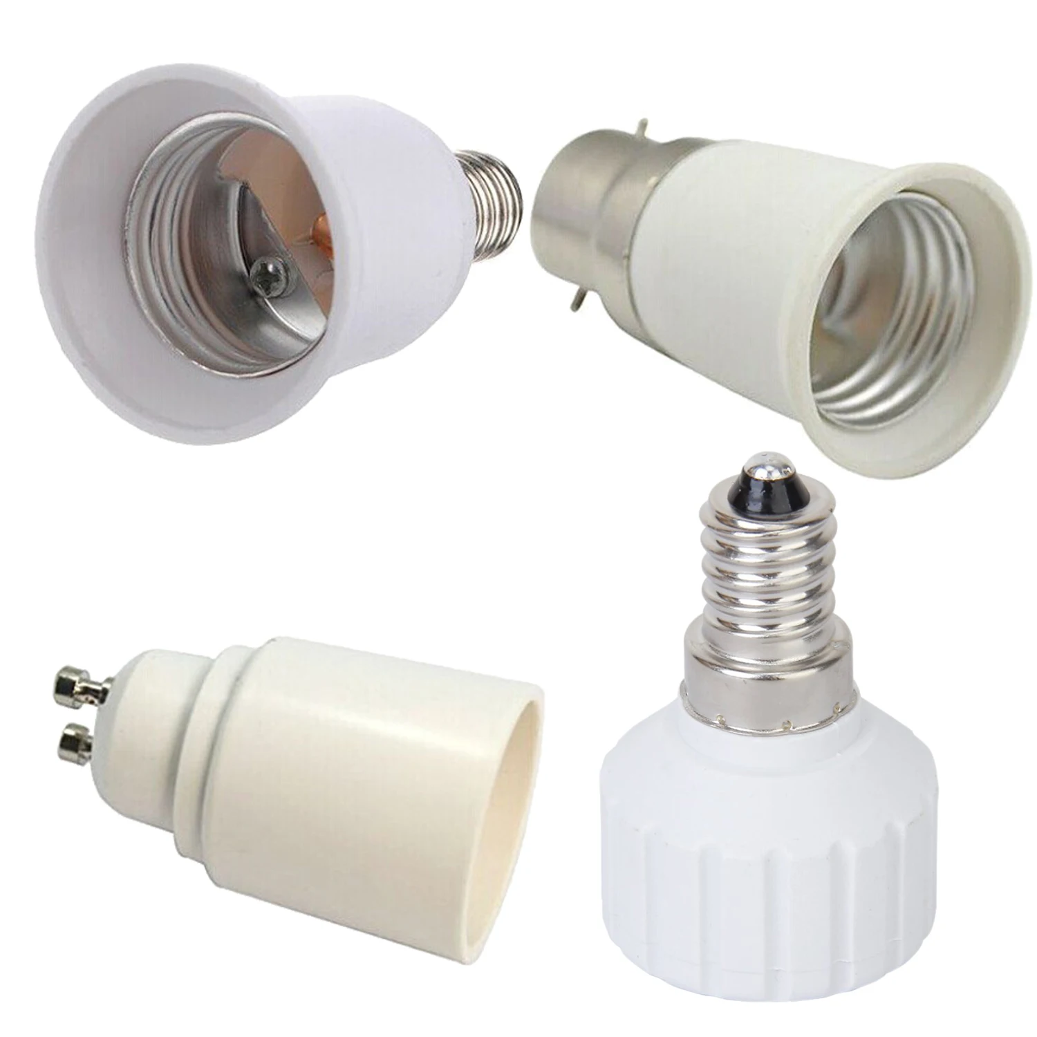 

Pack Of 5 Bulb Base Socket Converter Adaptor (E14 To E27)