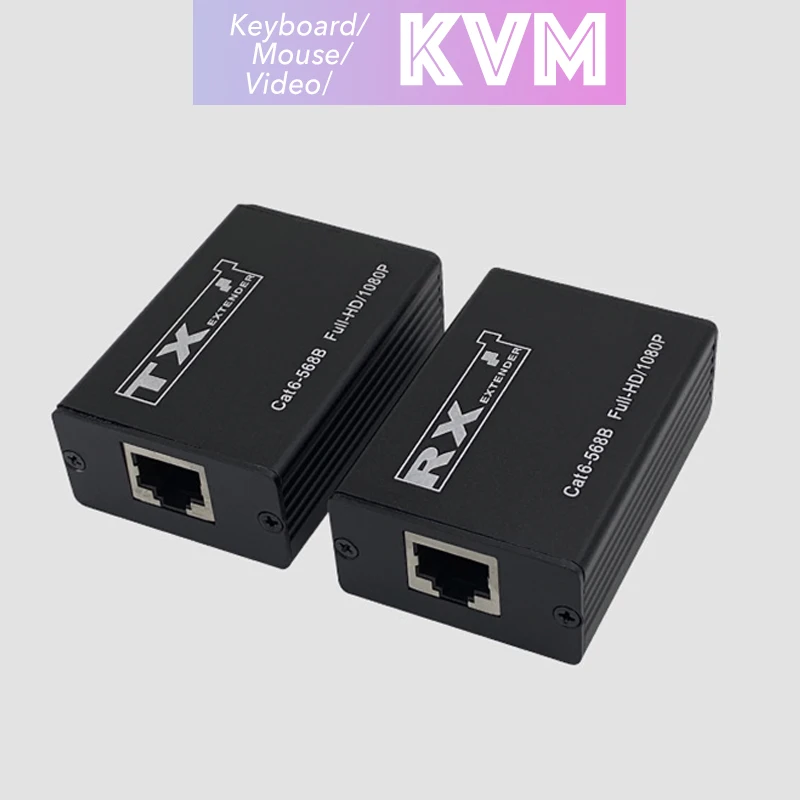 USB-удлинитель KVM 30M 1080P HDMI-совместимый RJ45 USB удлинитель для сетей LAN HDTV расширения Cat6 для проводной клавиатуры мыши ПК ТВ