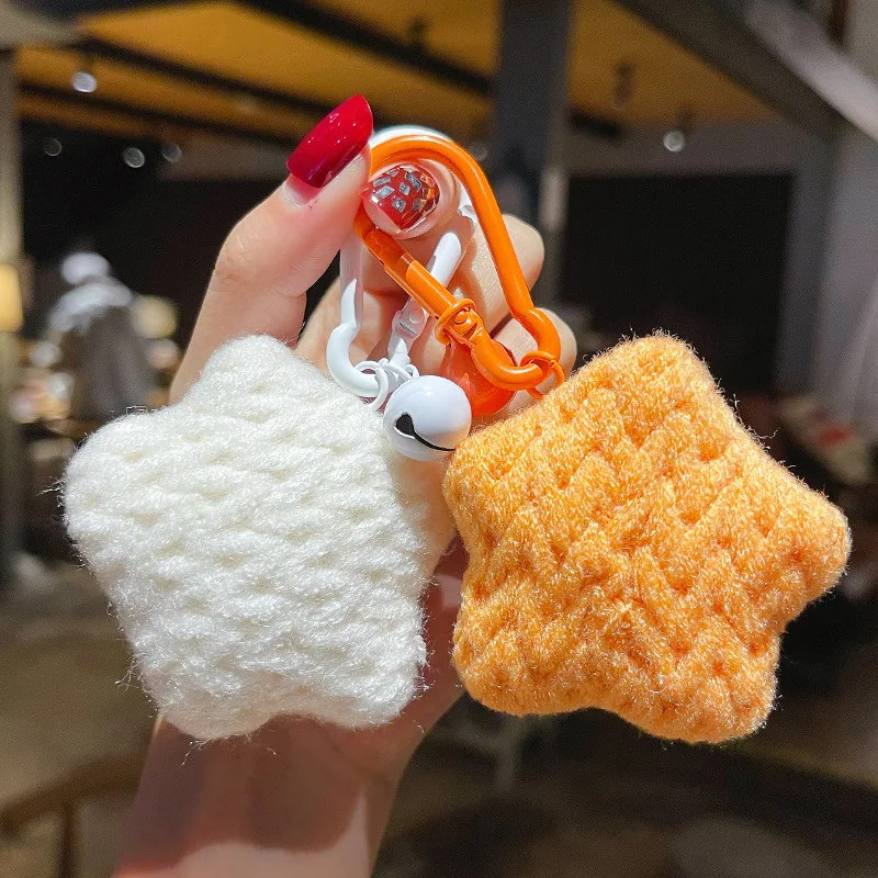

3pcs Cute Knitting Star Key Chain For Children Party Favor Cotton Star Shape School Bags Pendant Kids Gift Birthday Party Favor
