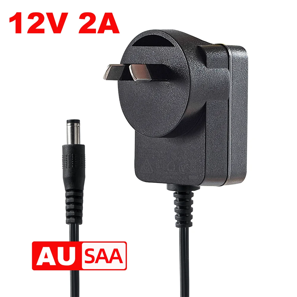 

AU Plug DC12V 2A 24W Power Supply AC100-240V Wide Voltage Input 12V DC Output Power Adapter