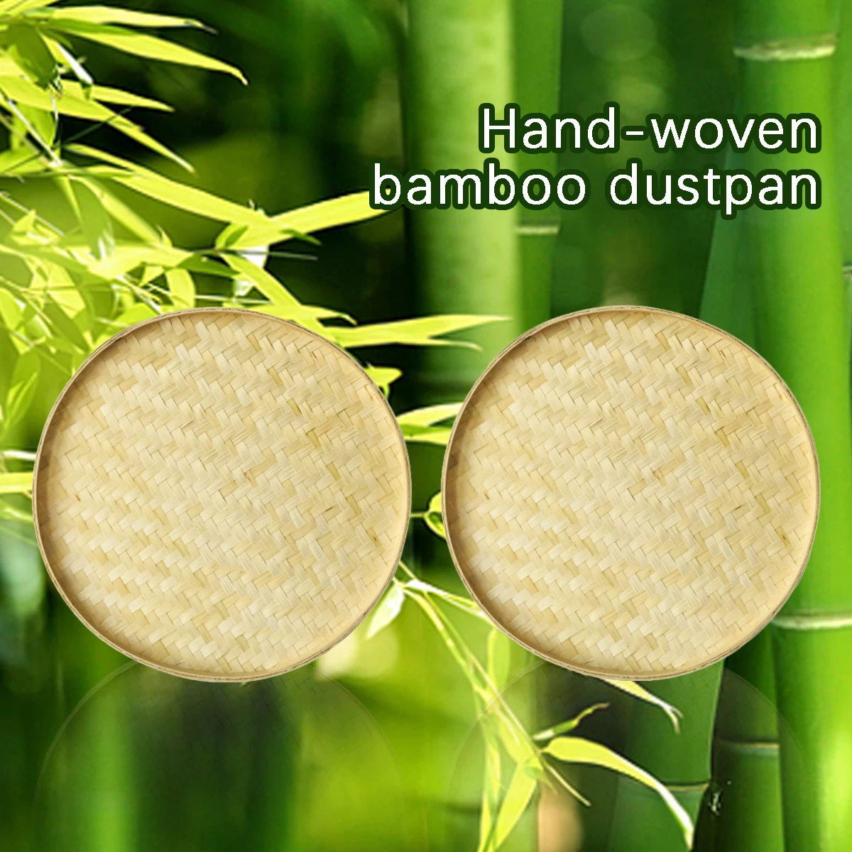 Бамбуковый Поднос Ручной Работы Для Хранения Экологически Чистый Круглый Совок