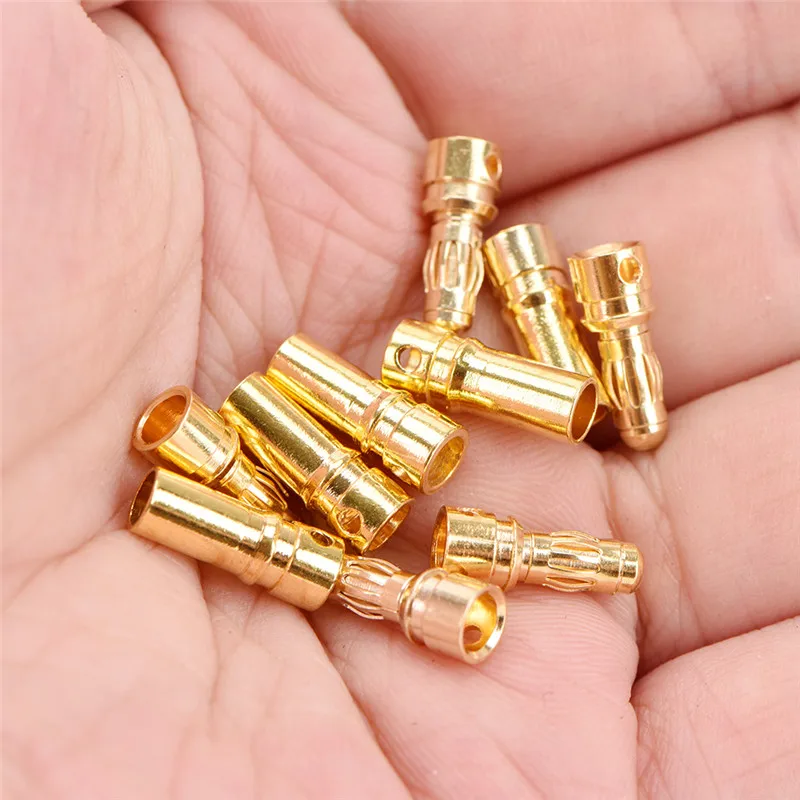

20 pairs 3.5 mm Gold-plated Banana Plugs Engine Electronic Connectors