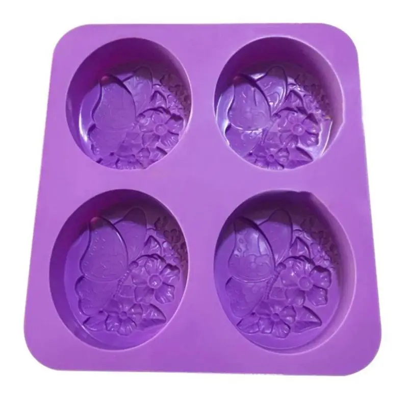 

3D Flower Butterfly Silicone Mold DIY Soap Clay Candle Making Cake Fondant Baking Mould