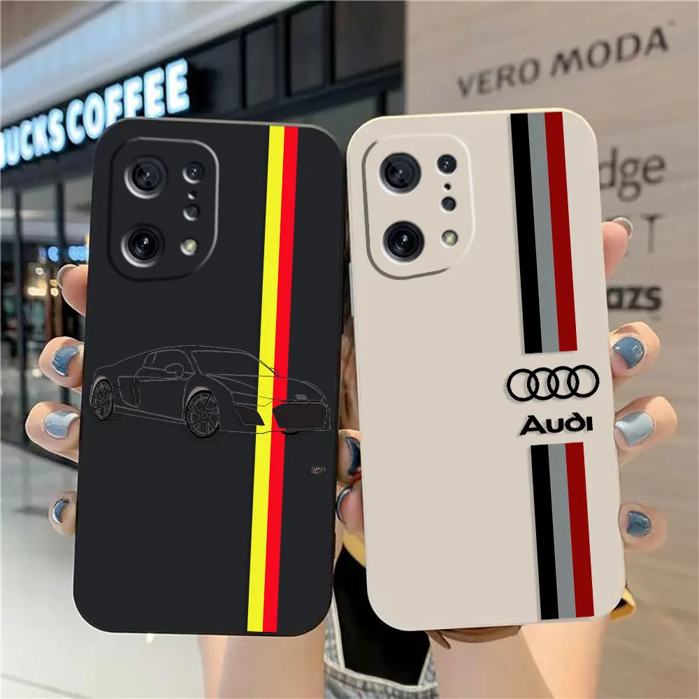 

Case For OPPO OPPO FIND X5 X6 X3 X2 REALME 5 6 7 X7 X50 RENO ACE 2 4G 5G PRO Case Funda Cqoue Shell Capa A-Audi Luxury Brand Car