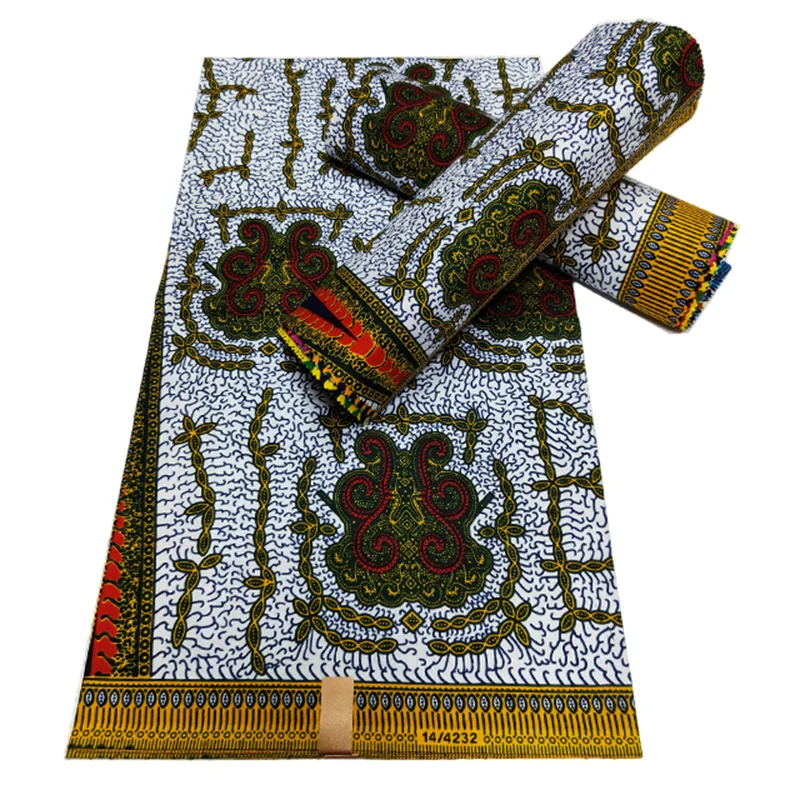 

Latest Ankara African Prints Batik Patchwork Fabric Real Wax Tissu Craft Textile Material For Sewing 100% Cotton Fabrics 6 Yards