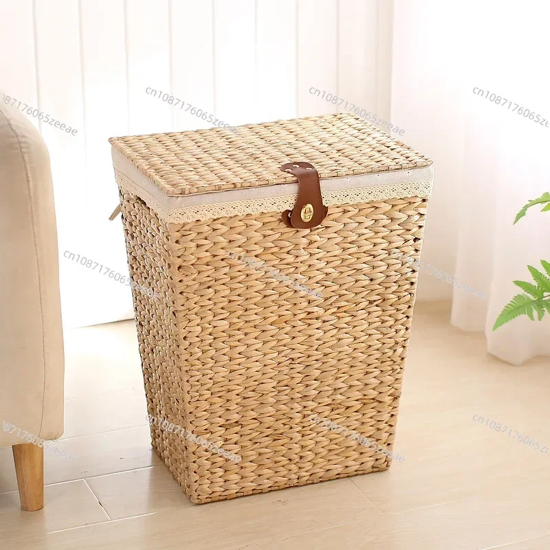 Скандинавская лоза соломенная коробка для хранения одежды корзина белья с
