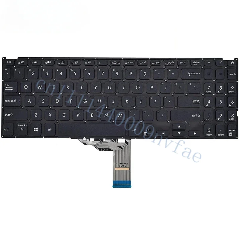 Фото Клавиатура для ноутбука Asus Vivobook 15 F512 F512DA F512JA F512FA F512UA X512 X512FA без подсветки, черная, раскладка US, 0.3 №2