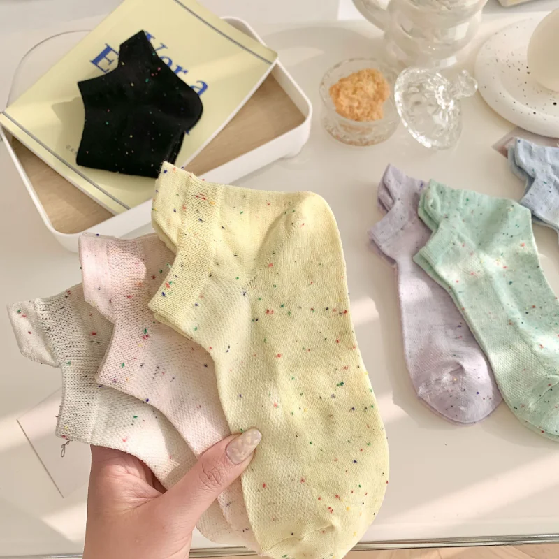 

1/2 шт., женские короткие носки, тонкие дышащие модные удобные сетчатые носки, нескользящие носки