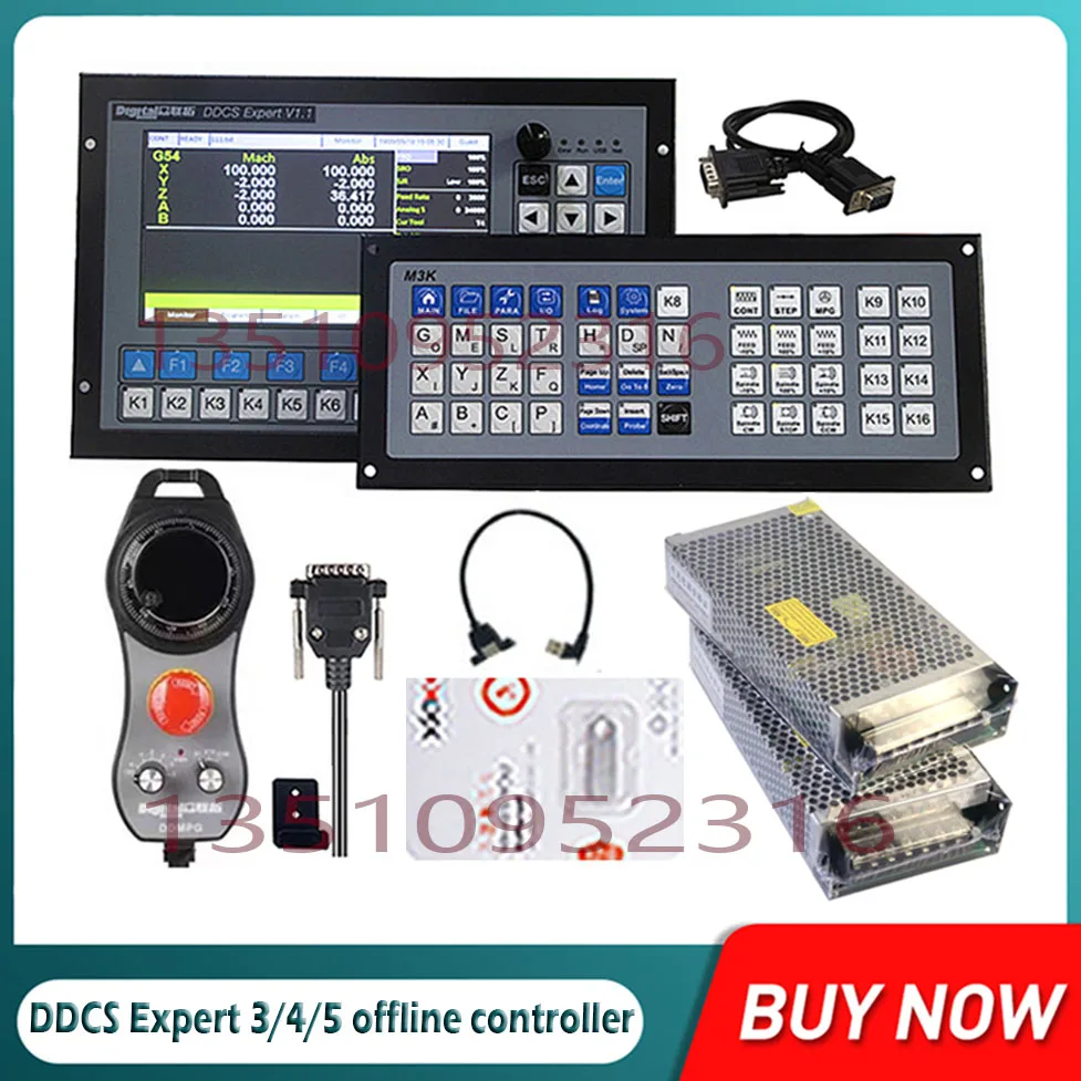 Автономный контроллер Ddcs Expert Cnc, независимая система управления движением с 3/4/5 осями, поддерживает клавиатуру M3k, ручное колесо Ddmpg, 100 Вт, 24 В