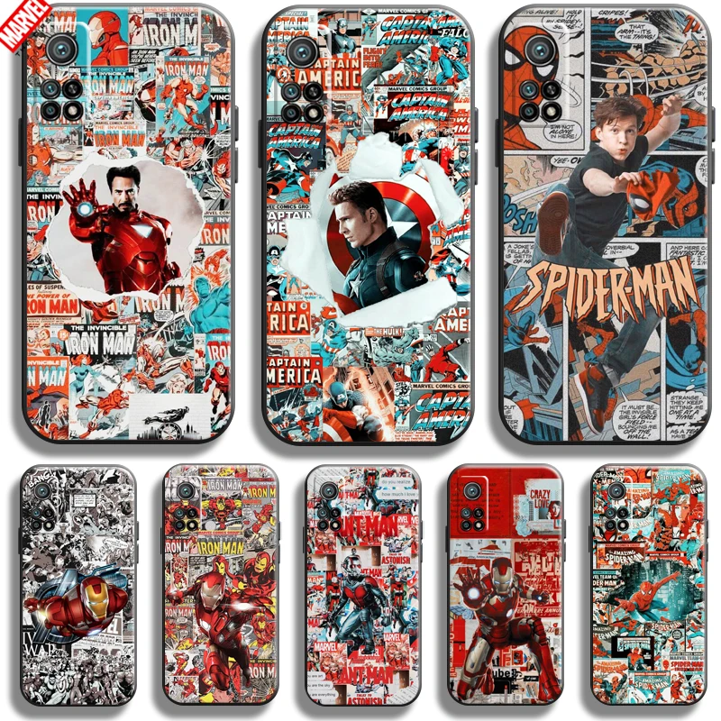 

Marvel Avengers Phone Case For Xiaomi Mi 10T 10T Pro 5G Soft TPU Coque Funda Black Ultra-Thin Back