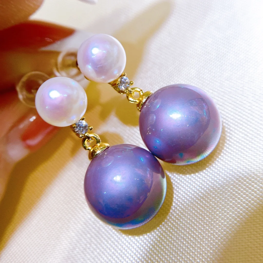 

Серьги-подвески с натуральным пресноводным жемчугом, 2022