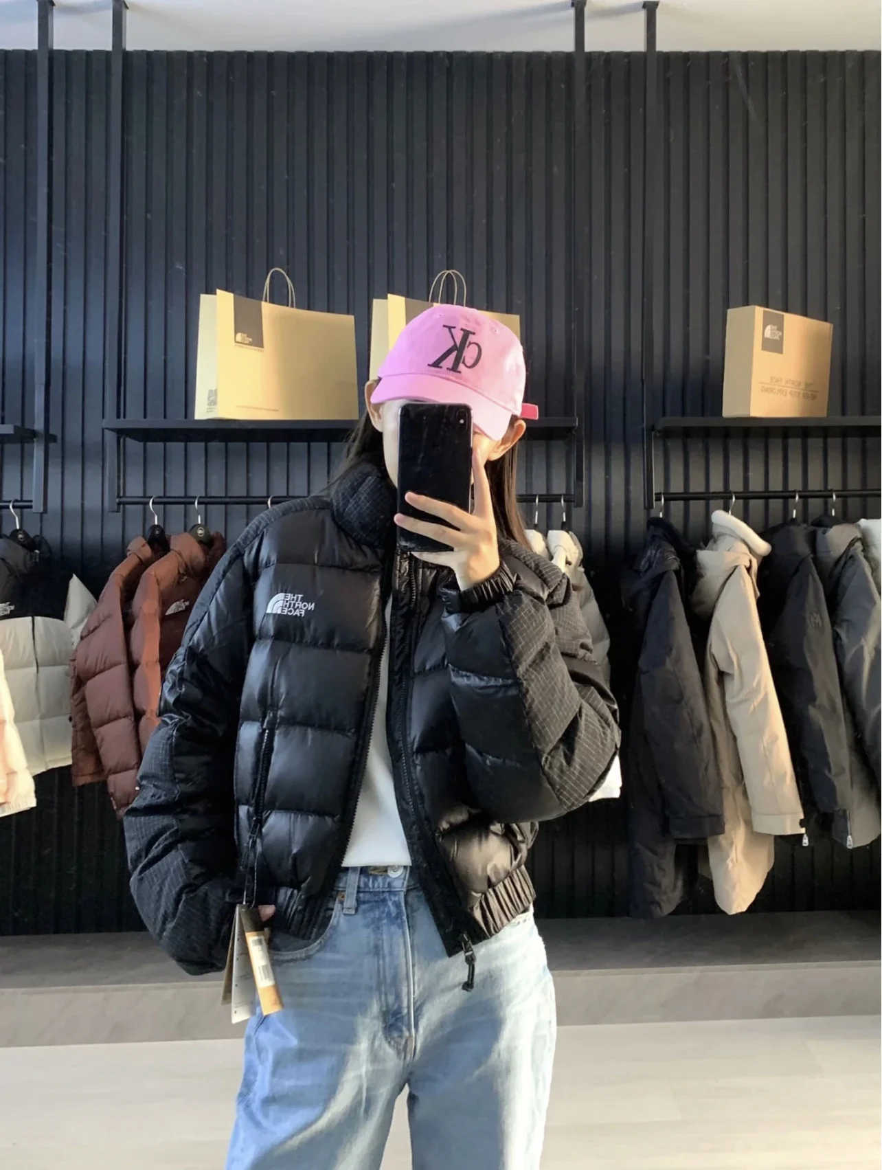 Пуховик The North Face ветрозащитный против пятен Тонкая посадка Зимняя утепленная