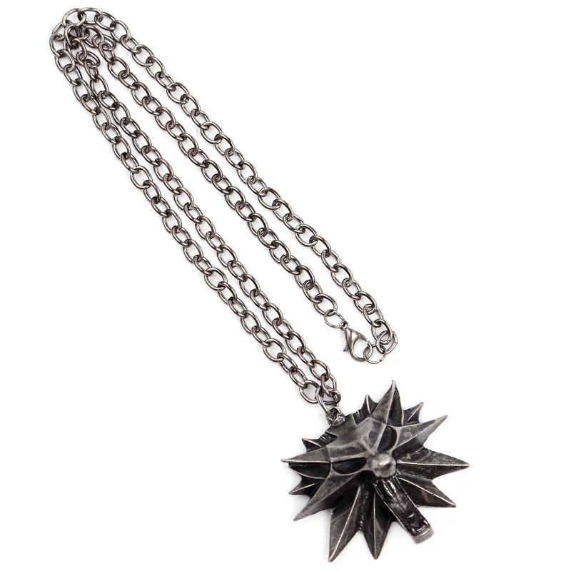 Мужское ожерелье голова волка дикой охоты колье из нержавеющей стали