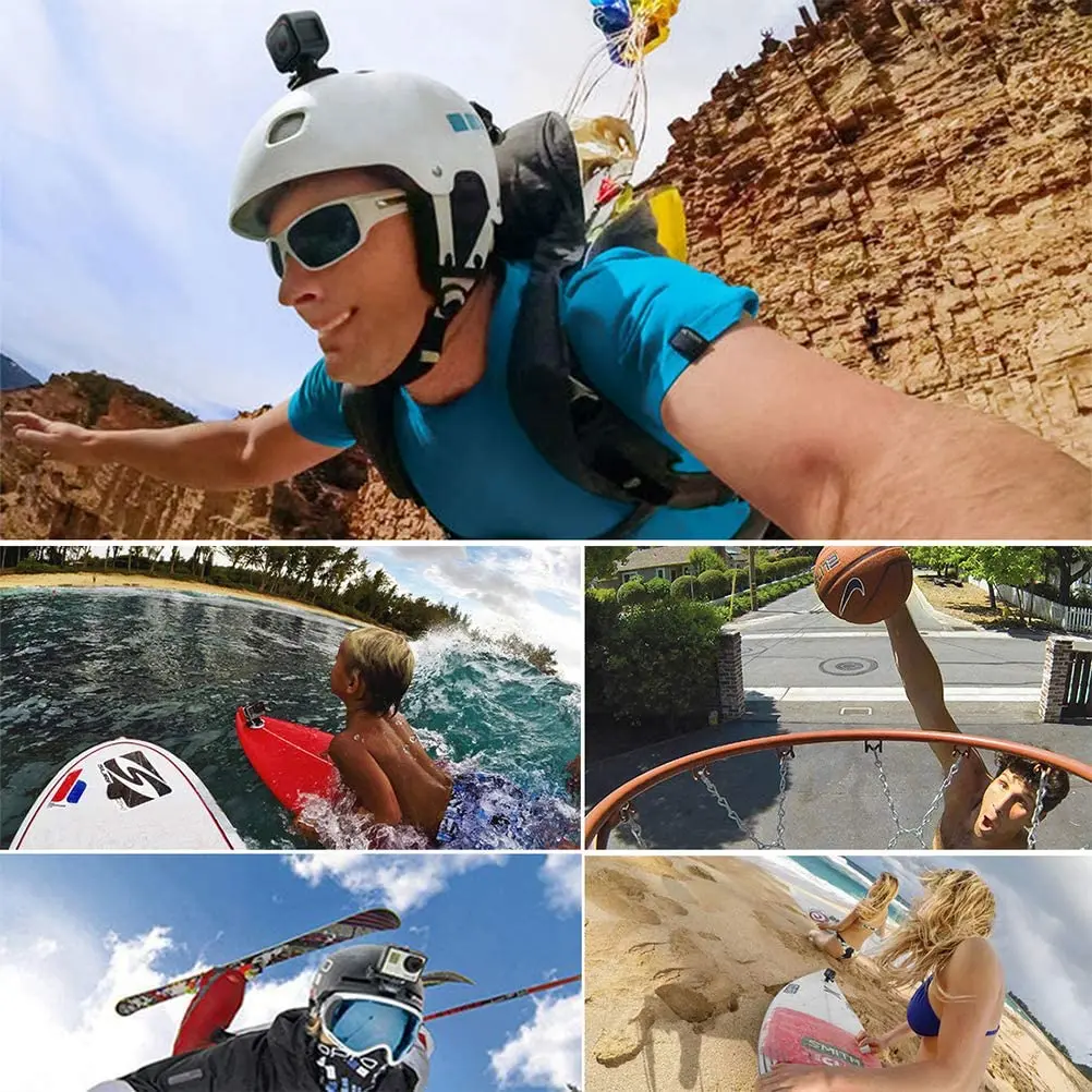 Клейкая плоская изогнутая наклейка для GoPro Hero 11 10 9 8 Black 5 Xiaomi Yi 4K DJI SJCAM аксессуары