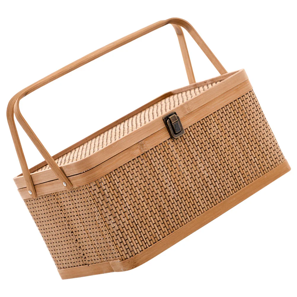 

Egg Storage Basket Fruits Bamboo Handheld Vegetable Gift Gardening Kitchen Woven Baskets Ratan