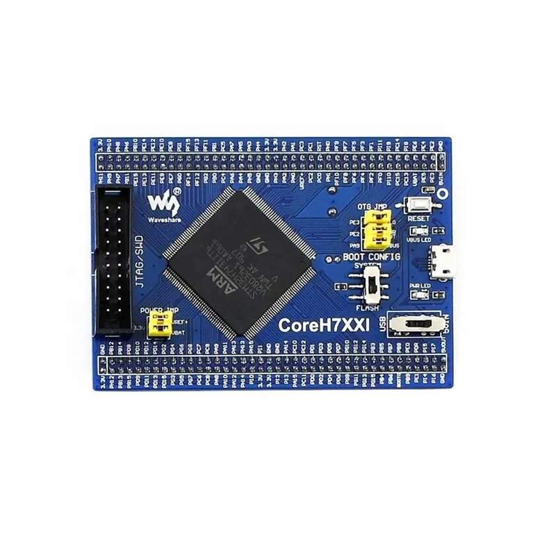 Плата Waveshare STM32H743IIT6 с интерфейсами JTAGSWD для отладки и загрузки, полный расширитель ввода-вывода (art.: 3920dbbb48a38) - 3920dbbb48a38