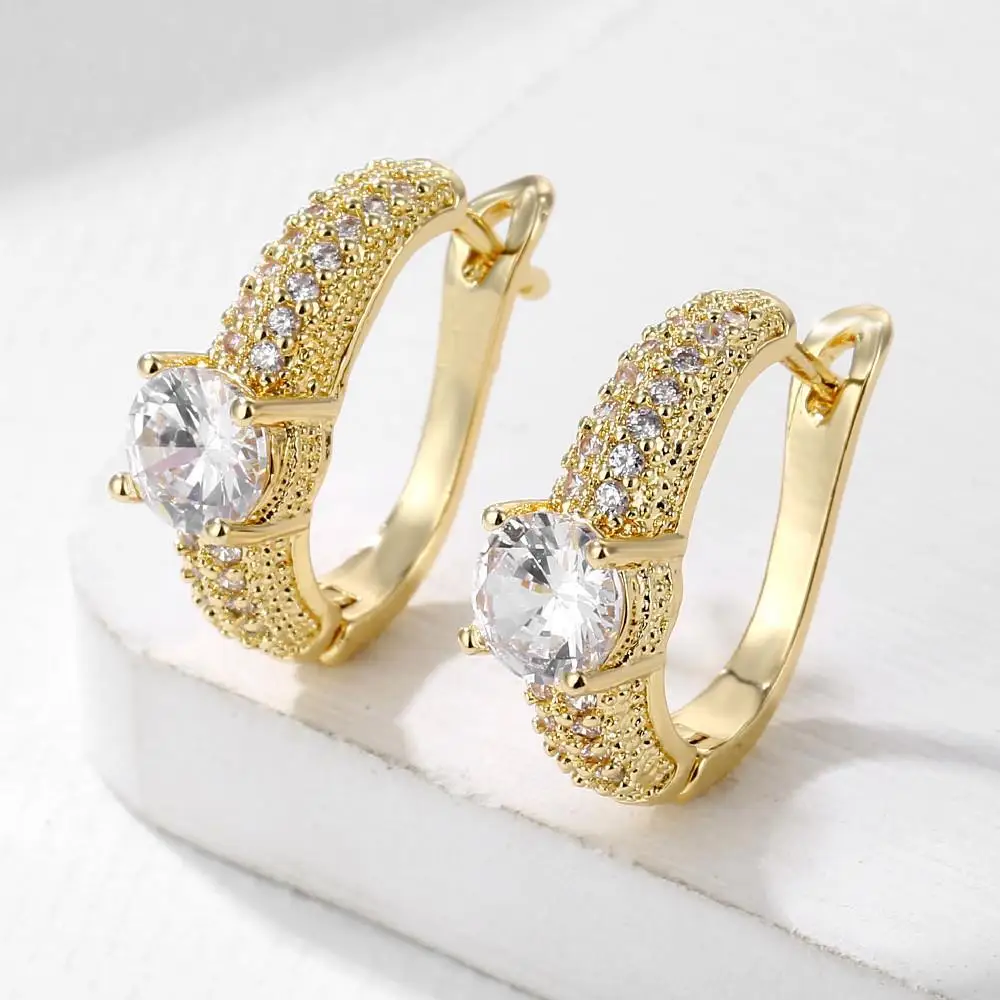 

Модные золотые серьги-кольца с кубическим цирконием для женщин и мужчин, геометрические круглые серьги в стиле панк с пряжкой, свадебные украшения, аксессуары