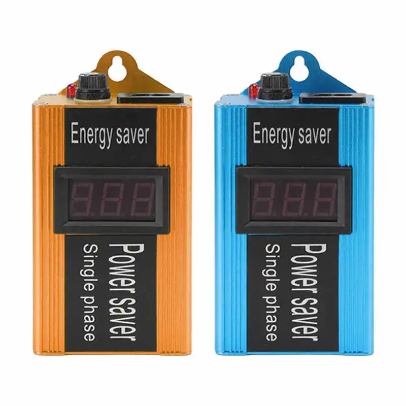 

Household Power Saver Aluminium Alloy 100KW Voltage Value Display Electricity Energy Saver with Plug for Home US Plug 90‑250V