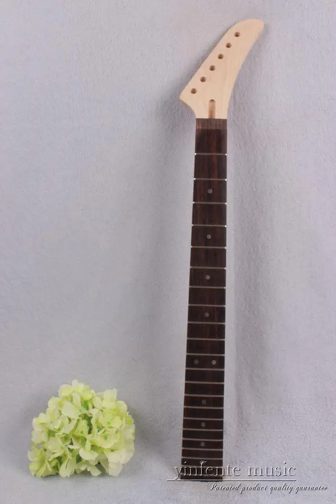 

Yinfente 22 лад гитарный шейный сменный 25,5 дюймов Кленовый палисандр Fretboard банановый стиль